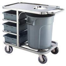 Southern stainless steel three-layer dish truck hotel restaurant tableware tableware collection truck multi-functional dining car