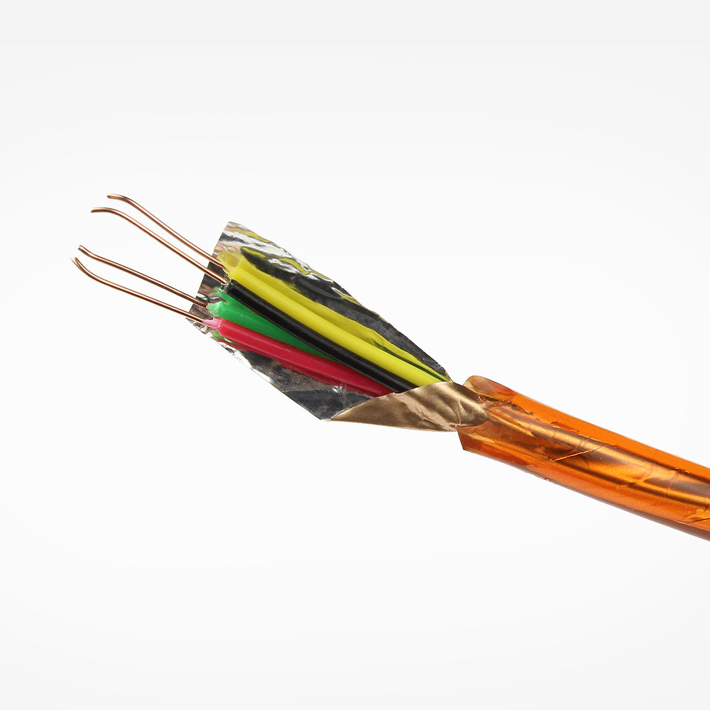 choseal/秋叶原 yf2673香槟金四芯屏蔽电话线 4芯电话家装电话线