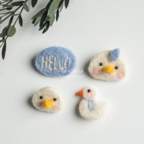 Stupid duck paper home brooch badge hairpin duckbill clip original hand-made high-quality foreign style ins style