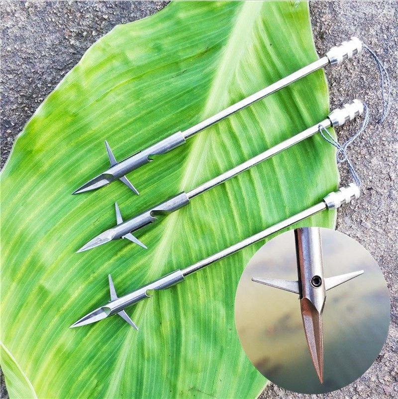 新款三棱飞鲨鱼镖 开刃飞鲨三棱鱼镖箭 不锈钢弹弓打鱼射渔轮包邮