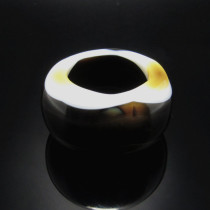 Miscellaneous Arts Boutique natural beautiful artistic conception black and white agate playful finger four-color silk agate jelly