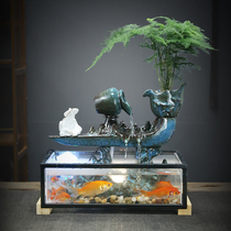 Creative rockery ceramic circulating water device Fish tank landscape Office desktop decoration Living room opening gift