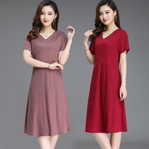 Summer Liandress Girl 2021 new big code Girl with long section Slim Pure Color Fat Mm Casual Long Dresses