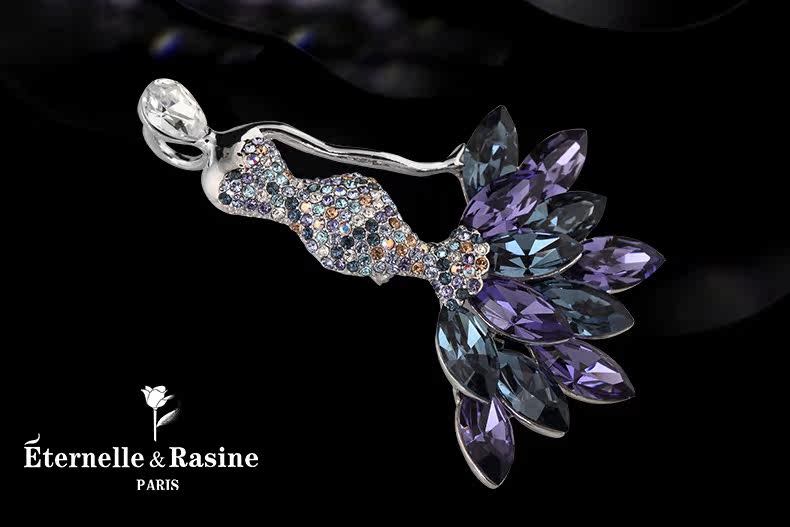 法国Eternelle采用正品奥地利元素水晶胸花 美