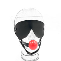 Black Imperiale Interest supplies SM Flirty Leather Horse Furniture Type Eyepatch Mouth Stopper Role-playing Tune teaching European and American Romance Props