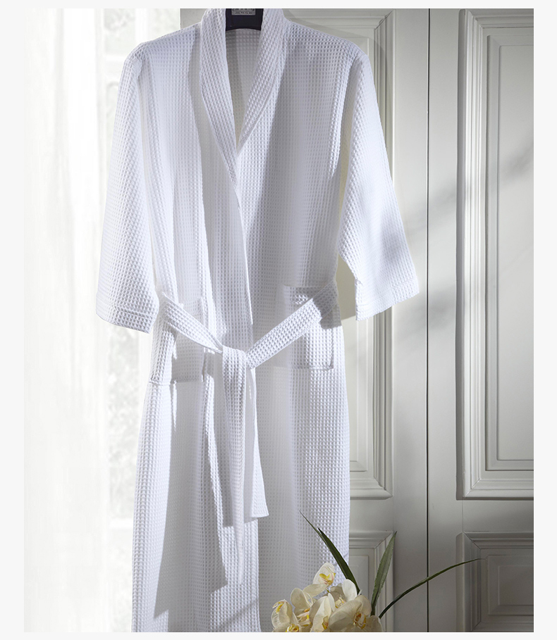 lencier兰叙 浴袍全棉男女五星酒店白色浴衣民宿纯棉汗蒸服