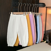 Childrens 2021 new anti mosquito pants Children Baby cotton bloomers womens baby thin spring summer sports pants