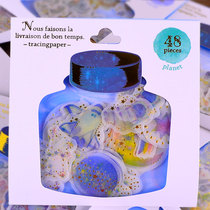 48 hand account transparent stickers diary stickers dream stickers hot stamping stickers exquisite stickers