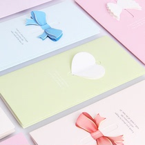 Valentines Day greeting card bow card love wings greeting card blessing long greeting card confession three-dimensional folding message card