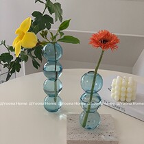 客厅ins北欧网红花瓶创意水养透明日系简约水培球形摆件泡泡插花