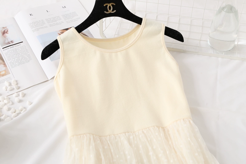 Mùa thu và mùa đông mới áo vest chấm bi xếp ly đáy váy rời bên trong váy dài kết hợp tất cả các trang phục phụ nữ váy ren - váy đầm