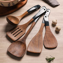 Chicken Wings Wood Pan Shovel Flat Bottom Pan Shovel and Stir-fry Pan Prolific Suit High Temperature Resistant Home Cookware Shengtang Spoon Rice Spoon