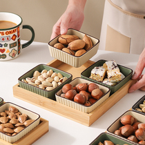 Nordic Containing Snack Disc ceramic snacks nut disc Six guts dried fruit tray Creative Living room Candy Snack Tray