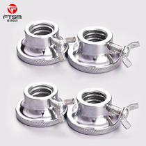 Double insurance pure steel safety nut Dumbbell rod nut Universal barbell rod Solid rod Hexagonal non-slip rubber ring nut