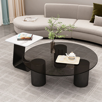 Glass coffee table living room household small apartment modern simple tea table light luxury Nordic designer creative internet celebrity tea table