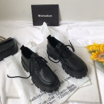 Small sun family Korean version of small leather shoes single shoes British style college wild patent leather students round head womens shoes 2021 new