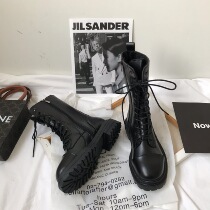 Little Sun family Martin boots womens British style 2021 new summer wild thick bottom street shot motorcycle knight boots