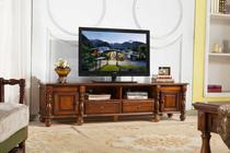 Full solid wood TV cabinet combination living room simple beauty high-end furniture American floor cabinet American country rubber wood cabinet