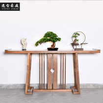 New Chinese style solid wood porch table simple porch strip case modern Zen offering table corridor porch end view altar Buddhist altar