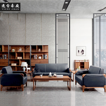 New Chinese style office sofa coffee table combination simple modern office leisure creative business reception sofa