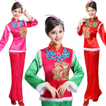 The Seedlings Song Suit Womens New Suit Mid-Aged Fan Dance Plays Out The Waist Drum Team Square Dance Costumes Dancing Clothes