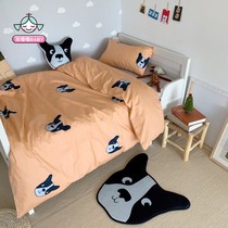 Home standing single product ins Nordic Cute kindergarten quilt cover girl heart Cherry Cotton double bed sheet quilt cover