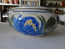 Antique Collection Boutique North Korea Korea White Glazed Handpainted Pattern Old Porcelain Lid Jar Folklore with a name package