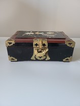 Boutique North Korea Goryeo Old wooden studs First decorated case lacquered cartridge copper lock