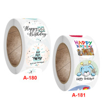 Amazon Hot Sale Roll for Childrens Birthday Party Sticker Gift Decoration Label