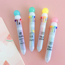 Creative stationery Candy color ten-color ballpoint pen Cute hand account color pen Student male and female large multi-color ballpoint pen