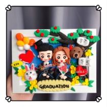 (Graduation gift) (Work display) Clay doll for appreciation only. Do not shoot (light hand)