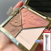 Highlight repair plate matte nose shadow face brightening glitter blush shadow repair God highlight three-in-one plate