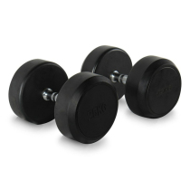 Plastic-coated dumbbell mens gym commercial round head fixed dumbbell iron-coated rubber dumbbell exercise arm muscle 1032 5kg