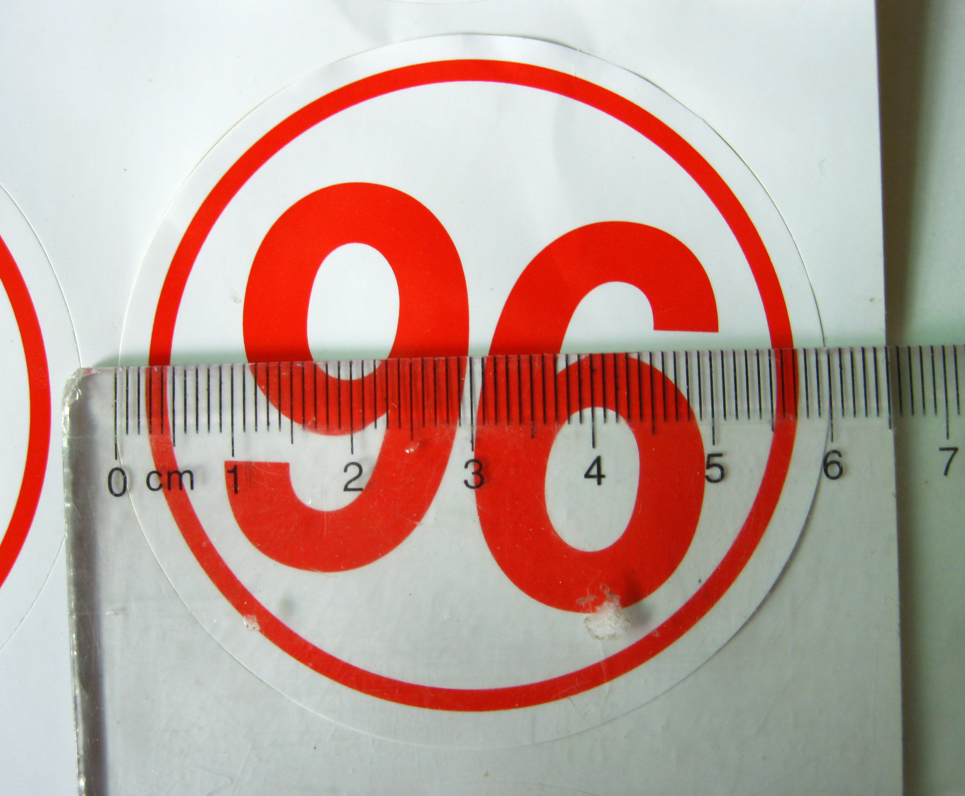 直径6cm 数字不干胶贴纸1-120 圆形顺序号码标签 现货