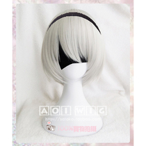  AOI spot Neil Mechanical era Yurha 2B heroine Silver rice gray cosplay wig