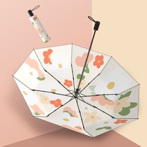 Japan CK vinyl vinyl umbrella Sunshine dual-purpose super sunscreen UV Parasol Female fully automatic folding umbrella