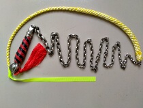 Fitness Whip Kirin whip Whip Stainless Steel With Thread Nut Double Ridge Without Thread Chain Sub Flat Ring Bull Leather Handlebar