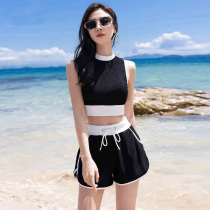 Swimsuit female split two or three piece set 2021 new meat cover thin sports Korean ins student hot spring swimsuit