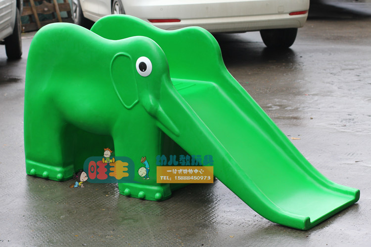 幼儿园儿童室内户外卡通大象滑滑梯上下小象家用小滑梯玩具滚塑