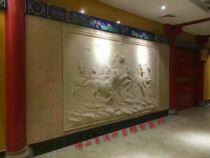 Factory direct sale special custom sandstone relief background wall mural artificial sandstone relief TV background wall