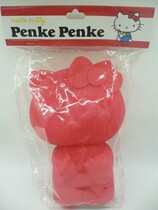 Sanrio Anime perimeter HELLO KITTY silicone pencil case Red can stand soft Penke