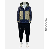 2021 winter mens new hooded tooling outdoor cold-proof short jacket white duck down jacket winter jacket