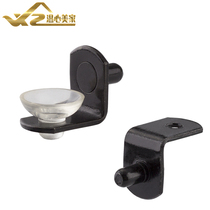 L-shaped shelf drag cabinet Wardrobe accessories Cabinet hardware Movable glass partition bracket Nail pin Black shelf bracket
