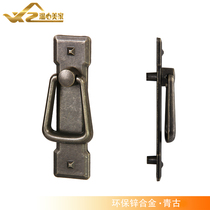 American antique cabinet door strip decorative flower ring handle Drawer handle European TV cabinet Wardrobe door handle