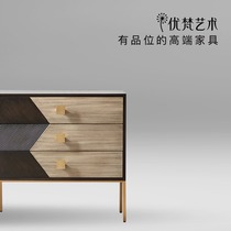 Youfan art painting modern simple three-bucket chest drawer cabinet Cabinet side cabinet bedroom wall chest chest X03