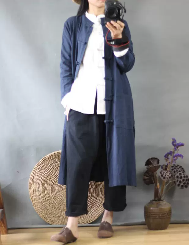 Quần áo phụ nữ cotton và lanh - Trench Coat