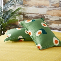A pair of avocado pillowcases chemical fiber polyester cartoon fruit single student dormitory pillowcase 48cmx74cm