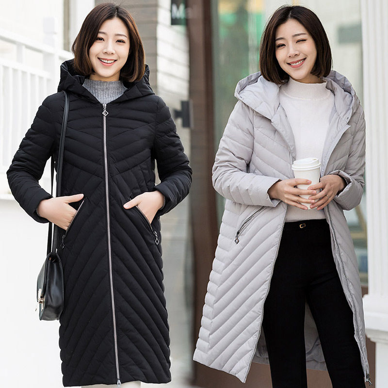 千仞岗官方旗舰店女装2017冬季新款轻薄中长款羽绒服修身显瘦外套_7折