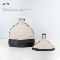 Qi Mei Gourd Decoration Ceramic Vase Folk Hangover Wind Botched and Abstract Pendulum Pieces Chinese Style Retro-Like Boards Soft Decorations