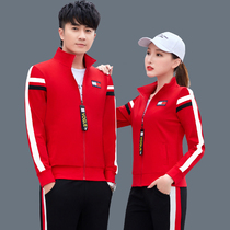 361 couples general sports suits mens Jordanno cotton stand-up collar breathable casual running clothes womens three-piece tide